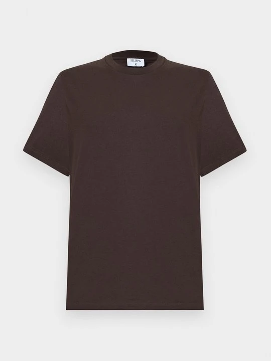 Zdjęcie produktu T-shirt basic Filippa K ciemnobrązowy