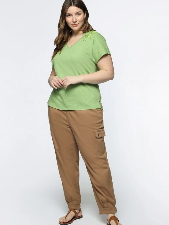 Zdjęcie produktu T-shirt basic Fiorella Rubino jasnozielony