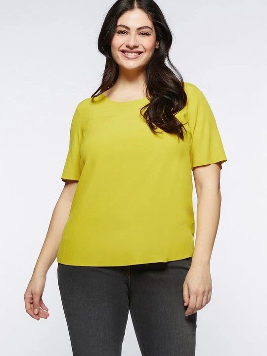 Zdjęcie produktu T-shirt basic Fiorella Rubino żółty