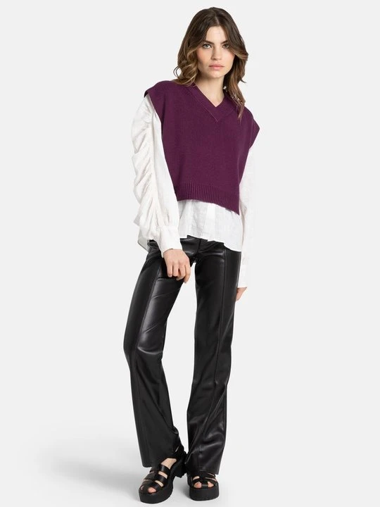 Zdjęcie produktu T-shirt basic Free People fioletowy