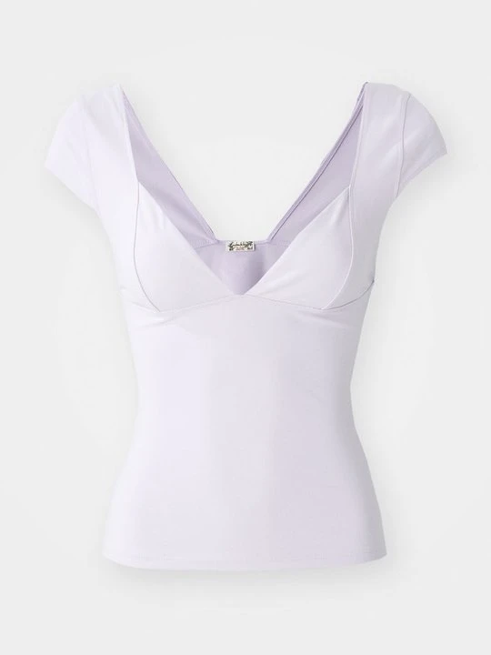 Zdjęcie produktu T-shirt basic Free People fioletowy