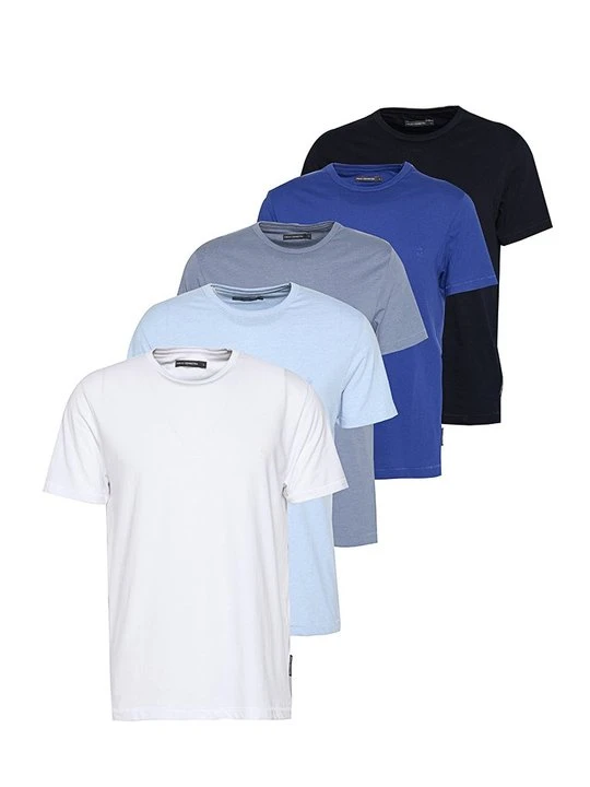 Zdjęcie produktu T-shirt basic French Connection granatowy melanż