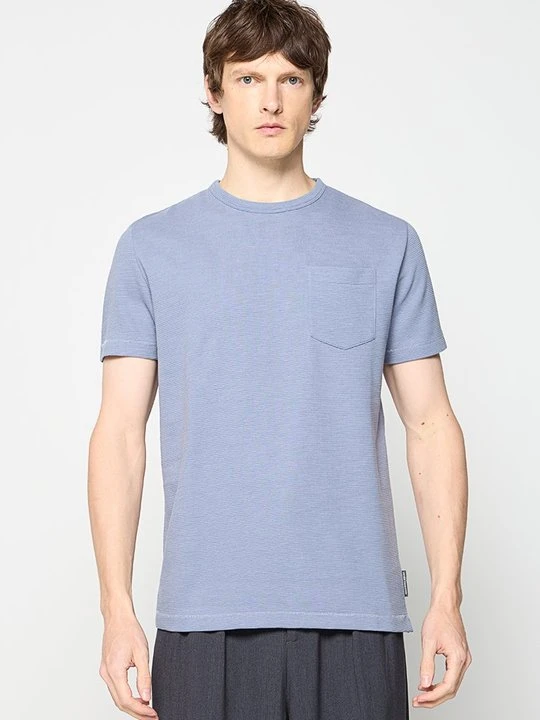 Zdjęcie produktu T-shirt basic French Connection niebieski melanż