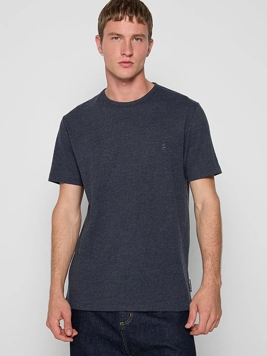 Zdjęcie produktu T-shirt basic French Connection błękit królewski melanż