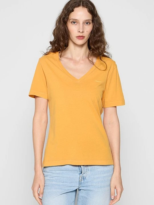 Zdjęcie produktu T-shirt basic Gant ciemnożółty