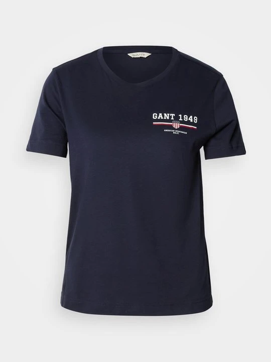Zdjęcie produktu T-shirt z nadrukiem Gant granatowy