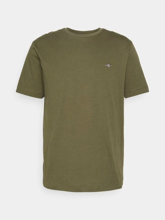 Zdjęcie produktu T-shirt basic Gant oliwkowy