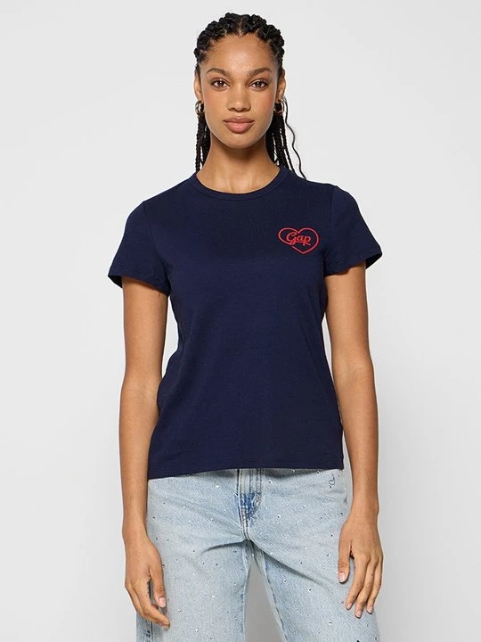 Zdjęcie produktu T-shirt basic GAP granatowy