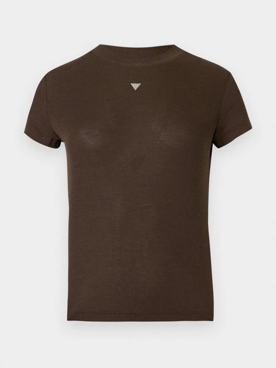 Zdjęcie produktu T-shirt basic Guess brązowy