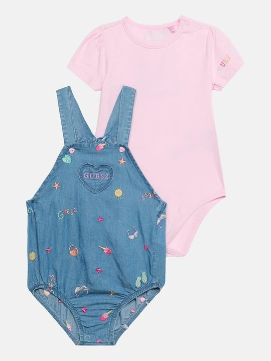 Zdjęcie produktu T-shirt basic Guess jasnoróżowy