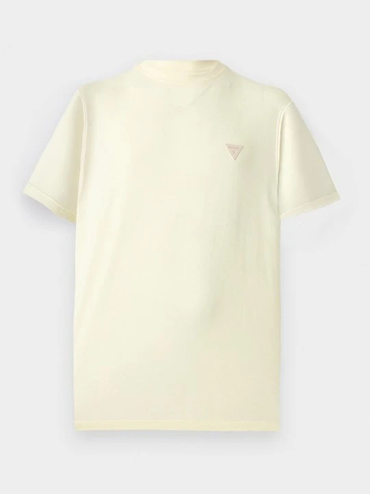 Zdjęcie produktu T-shirt basic Guess jasnożółty