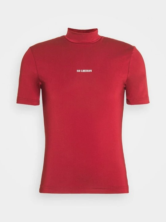 Zdjęcie produktu T-shirt basic Han Kjøbenhavn bordowy