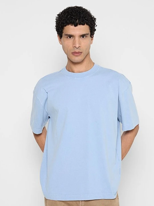 Zdjęcie produktu T-shirt basic Hollister Co. jasnoniebieski