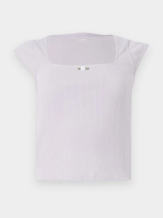 Zdjęcie produktu T-shirt basic Hollister Co. fioletowy