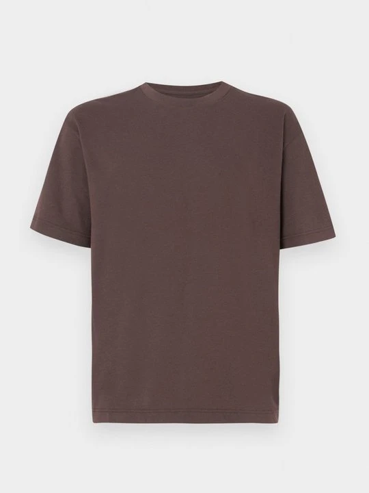 Zdjęcie produktu T-shirt basic Hollister Co. ciemnobrązowy