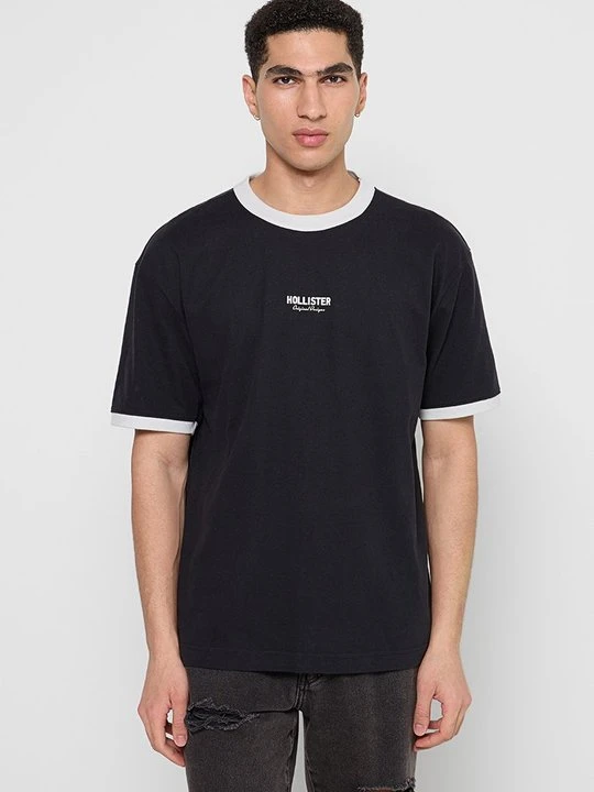 Zdjęcie produktu T-shirt basic Hollister Co. czarny