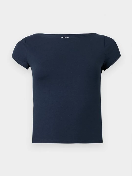 Zdjęcie produktu T-shirt basic Hollister Co. granatowy