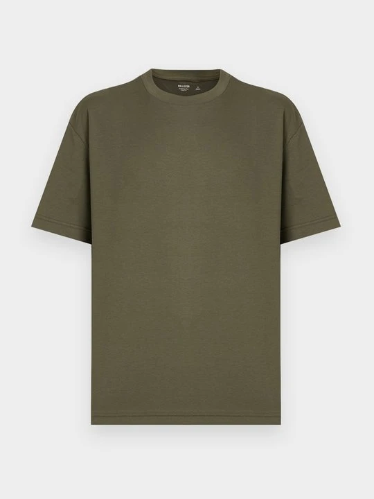 Zdjęcie produktu T-shirt basic Hollister Co. oliwkowy
