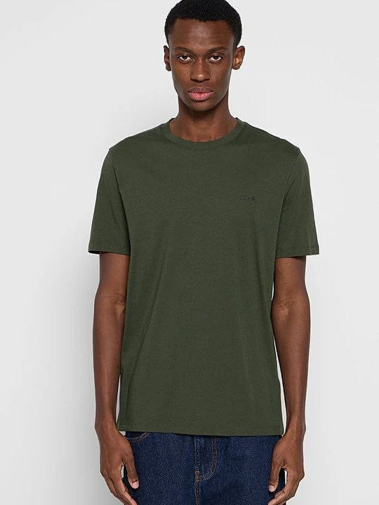 Zdjęcie produktu T-shirt basic Hugo ciemnozielony