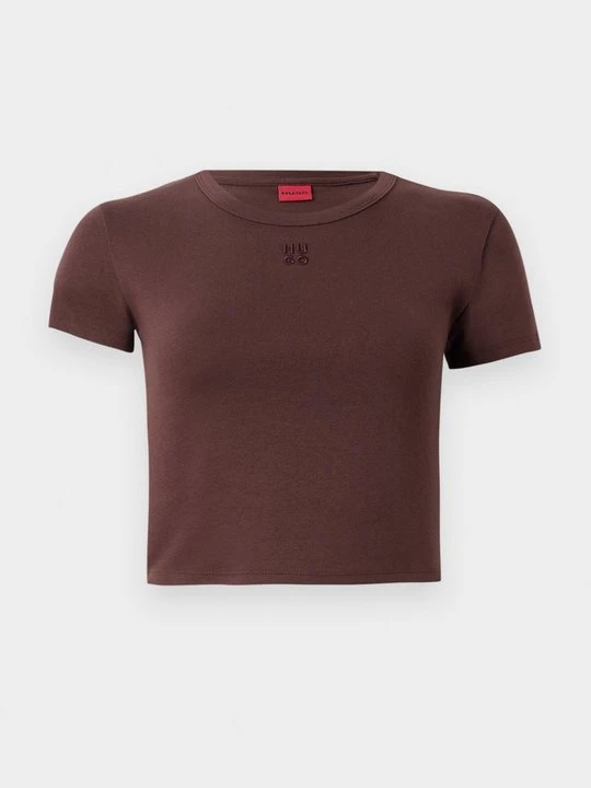 Zdjęcie produktu T-shirt basic Hugo brązowy
