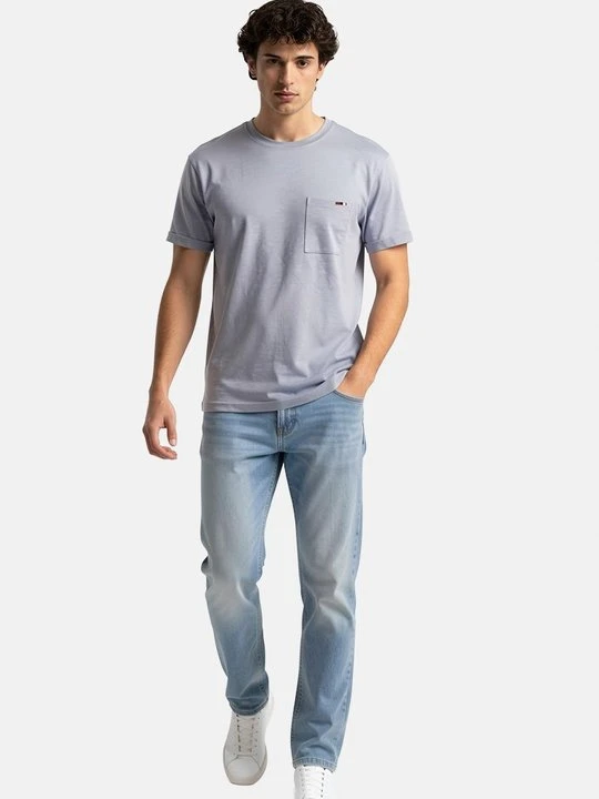 Zdjęcie produktu T-shirt basic INDICODE jasnoniebieski