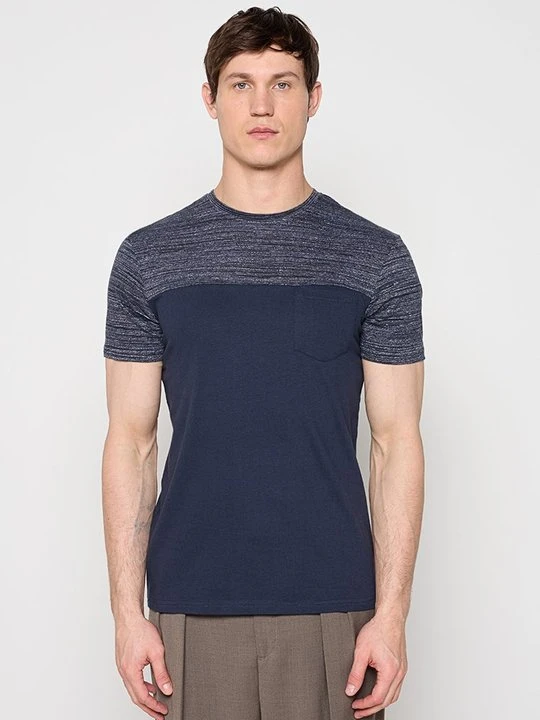Zdjęcie produktu T-shirt basic INDICODE niebieski denim