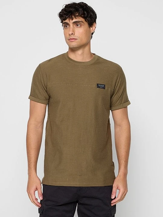 Zdjęcie produktu T-shirt basic INDICODE oliwkowy