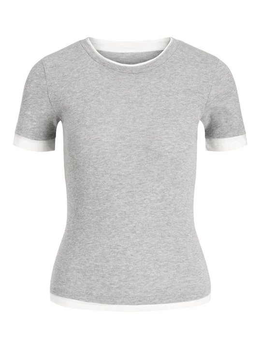 Zdjęcie produktu T-shirt basic JJXX jasnoszary melanż