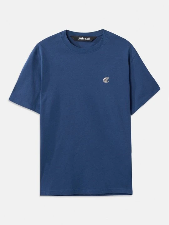 Zdjęcie produktu T-shirt basic Just Cavalli niebieski