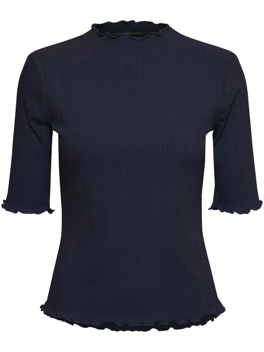 Zdjęcie produktu T-shirt basic Karen by Simonsen granatowy
