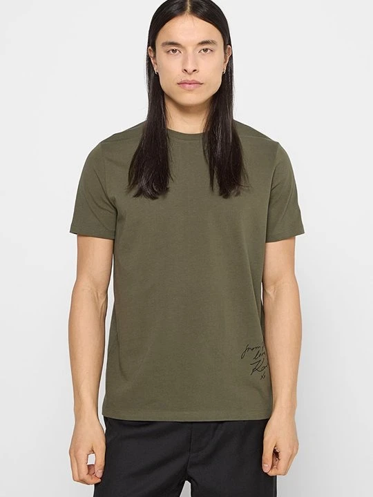 Zdjęcie produktu T-shirt basic KARL LAGERFELD oliwkowy