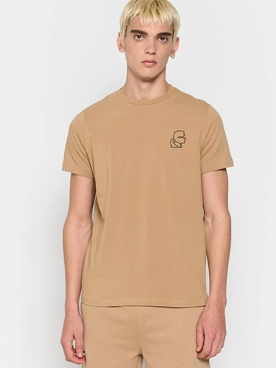 Zdjęcie produktu T-shirt basic KARL LAGERFELD jasny brąz
