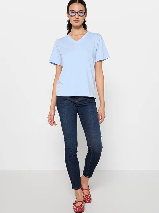 Zdjęcie produktu T-shirt basic KARL LAGERFELD niebieski