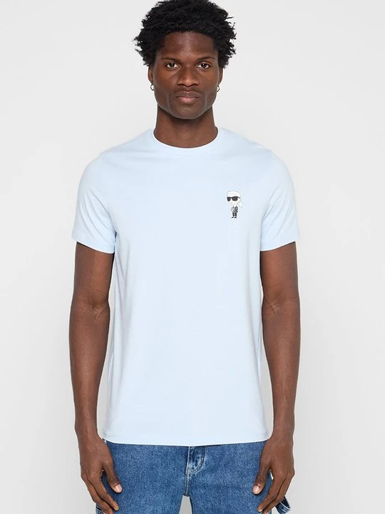 Zdjęcie produktu T-shirt basic KARL LAGERFELD jasnoniebieski