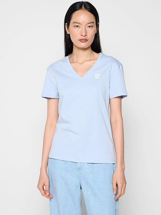 Zdjęcie produktu T-shirt basic KARL LAGERFELD jasnoniebieski