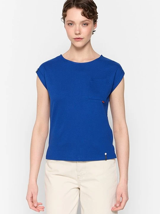 Zdjęcie produktu T-shirt basic khujo niebieski