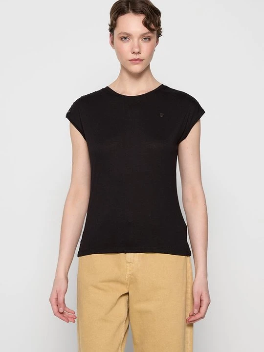 Zdjęcie produktu T-shirt basic khujo czarny