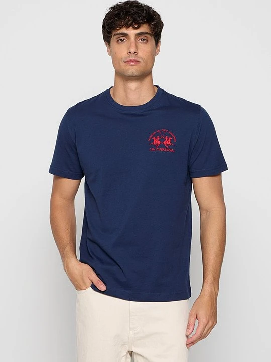 Zdjęcie produktu T-shirt basic La Martina granatowy