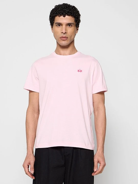 Zdjęcie produktu T-shirt basic La Martina jasnoróżowy