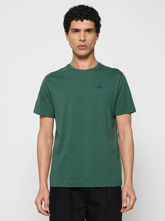 Zdjęcie produktu T-shirt basic La Martina ciemnozielony
