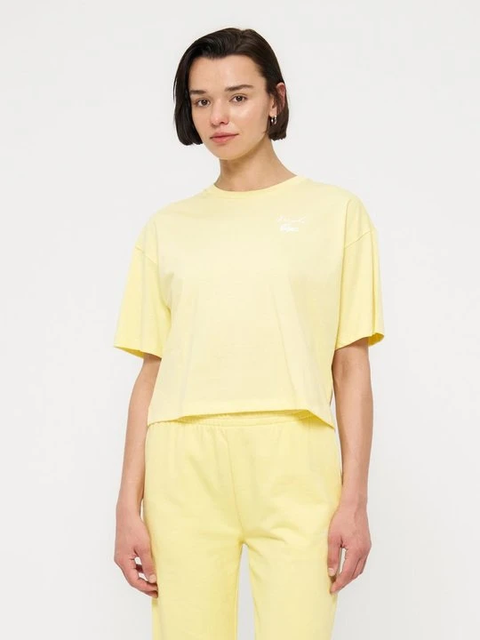 Zdjęcie produktu T-shirt basic Lacoste jasnożółty