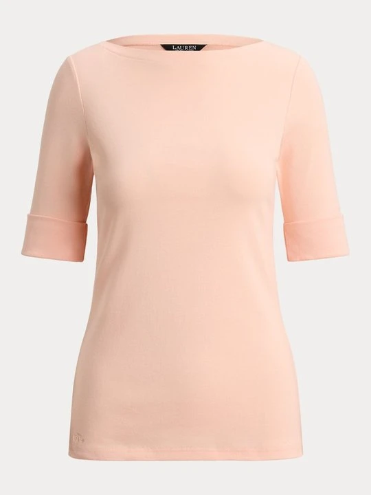Zdjęcie produktu T-shirt basic Lauren Ralph Lauren koralowy