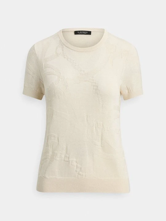 Zdjęcie produktu T-shirt basic Lauren Ralph Lauren mleczny