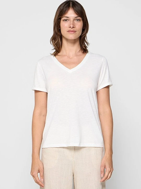Zdjęcie produktu T-shirt basic Le Jardin du Lin biały