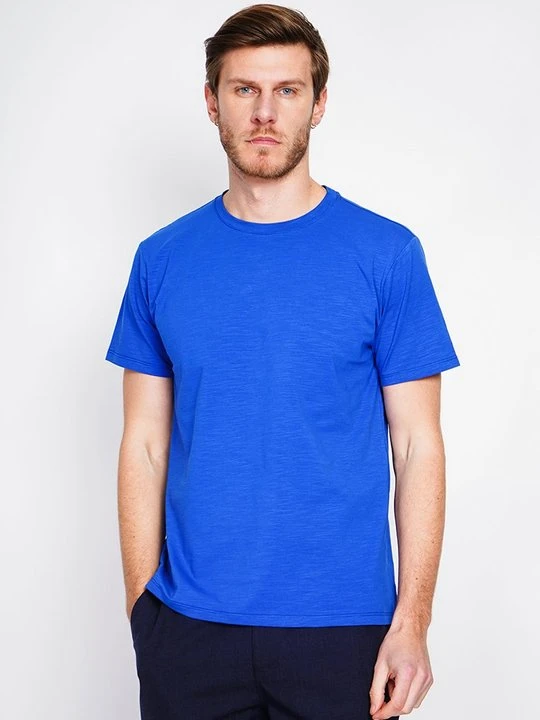Zdjęcie produktu T-shirt basic Le Jardin du Lin niebieski