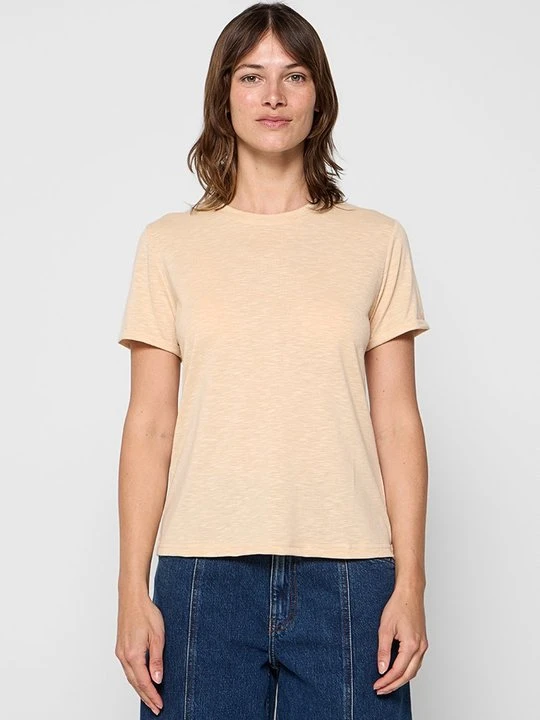 Zdjęcie produktu T-shirt basic Le Jardin du Lin wielbłądzi