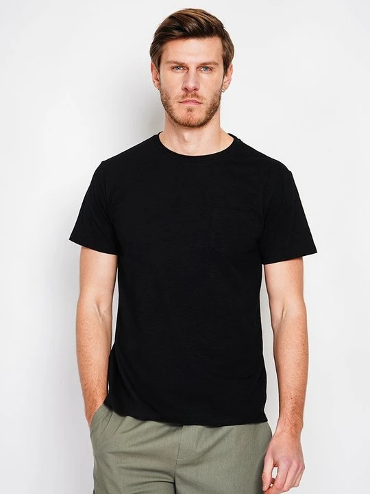 Zdjęcie produktu T-shirt basic Le Jardin du Lin czarny