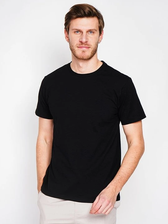 Zdjęcie produktu T-shirt basic Le Jardin du Lin czarny