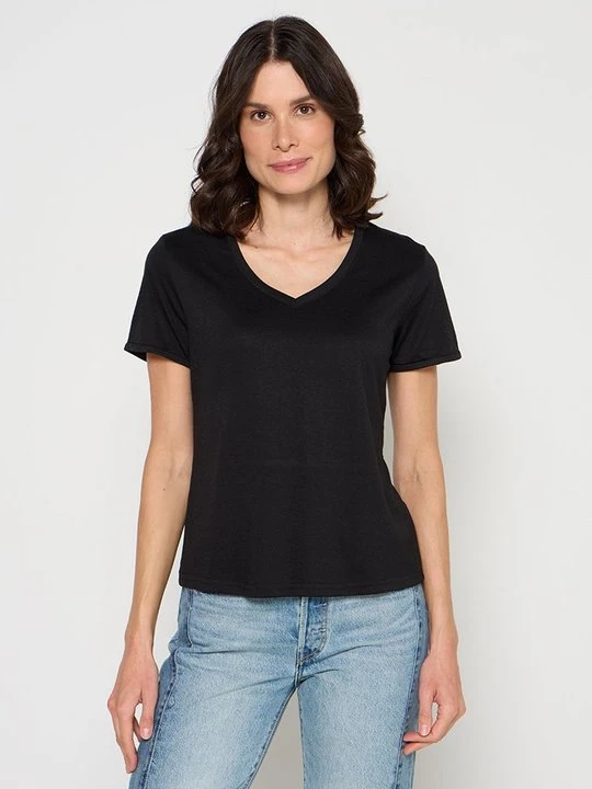 Zdjęcie produktu T-shirt basic Le Jardin du Lin czarny