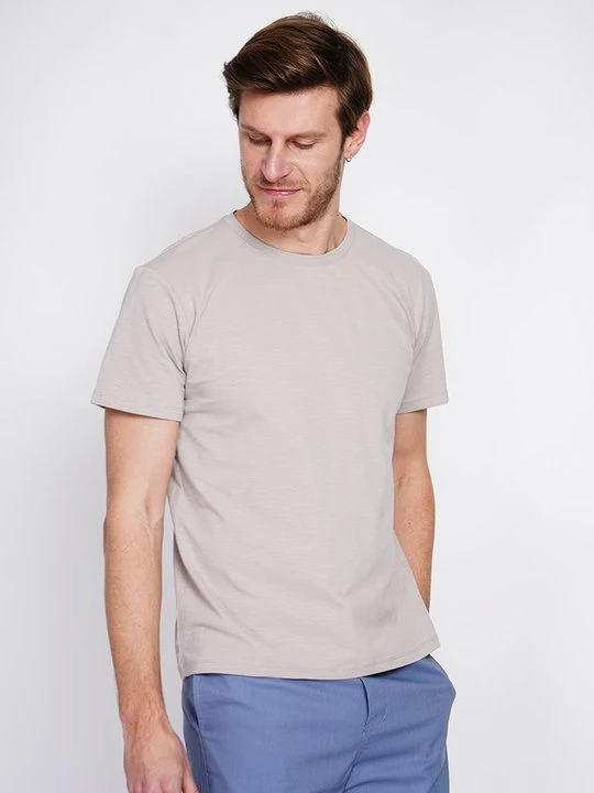 Zdjęcie produktu T-shirt basic Le Jardin du Lin beżowy